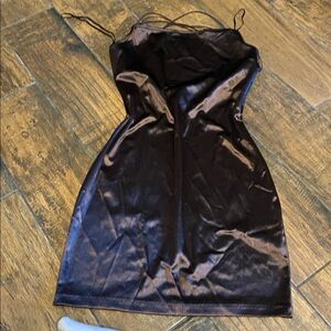Divided Black Mini Dress